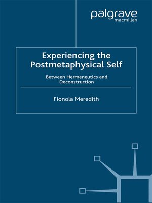 cover image of Experiencing the Postmetaphysical Self
